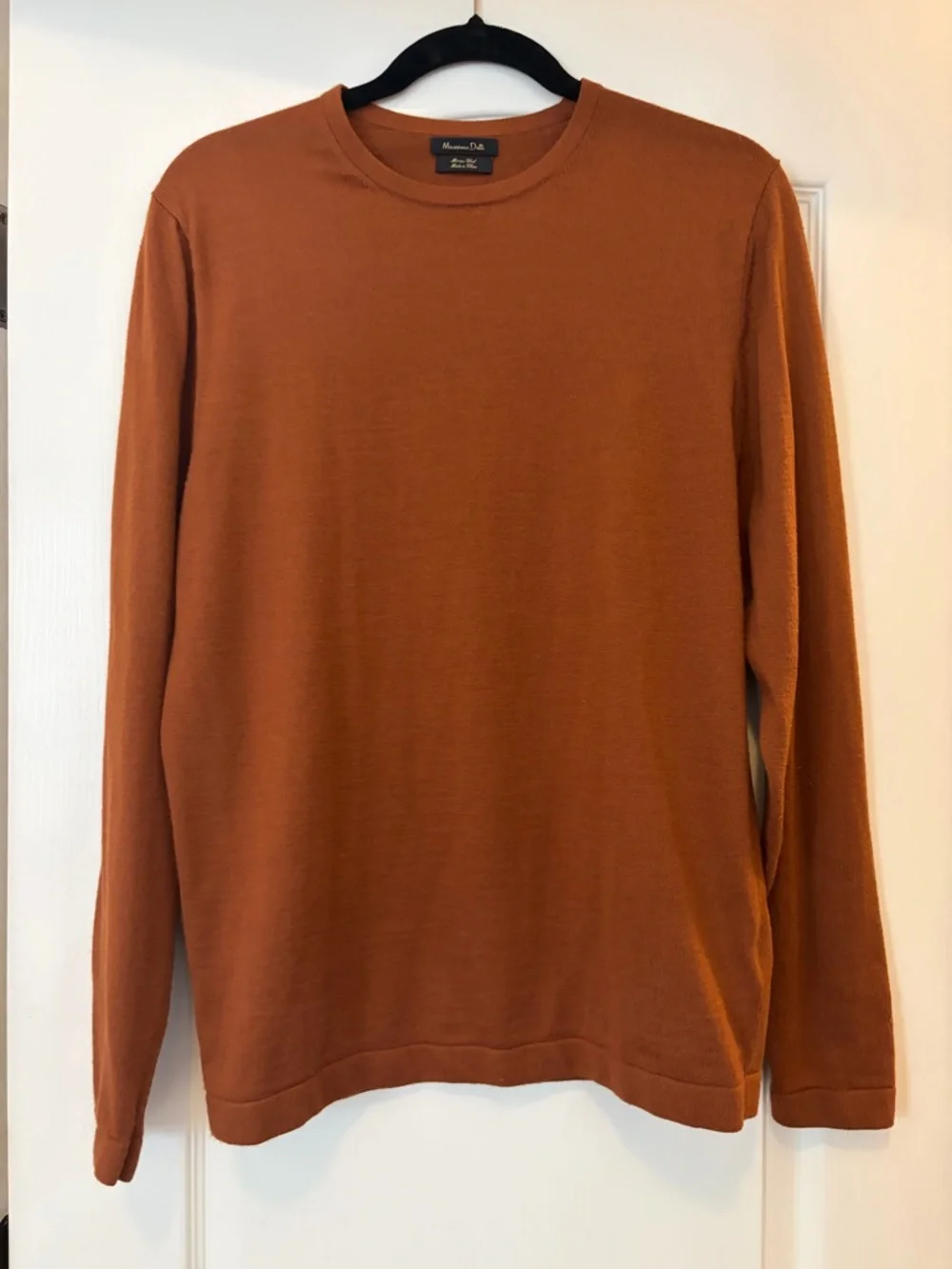 Massimo Dutti Burnt Orange Merino Crewneck - Picture 1 of 4